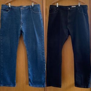 WRANGLER BUNDLE ‼️ (2) Pairs of 42x30 Jeans - Black & Blue Denim